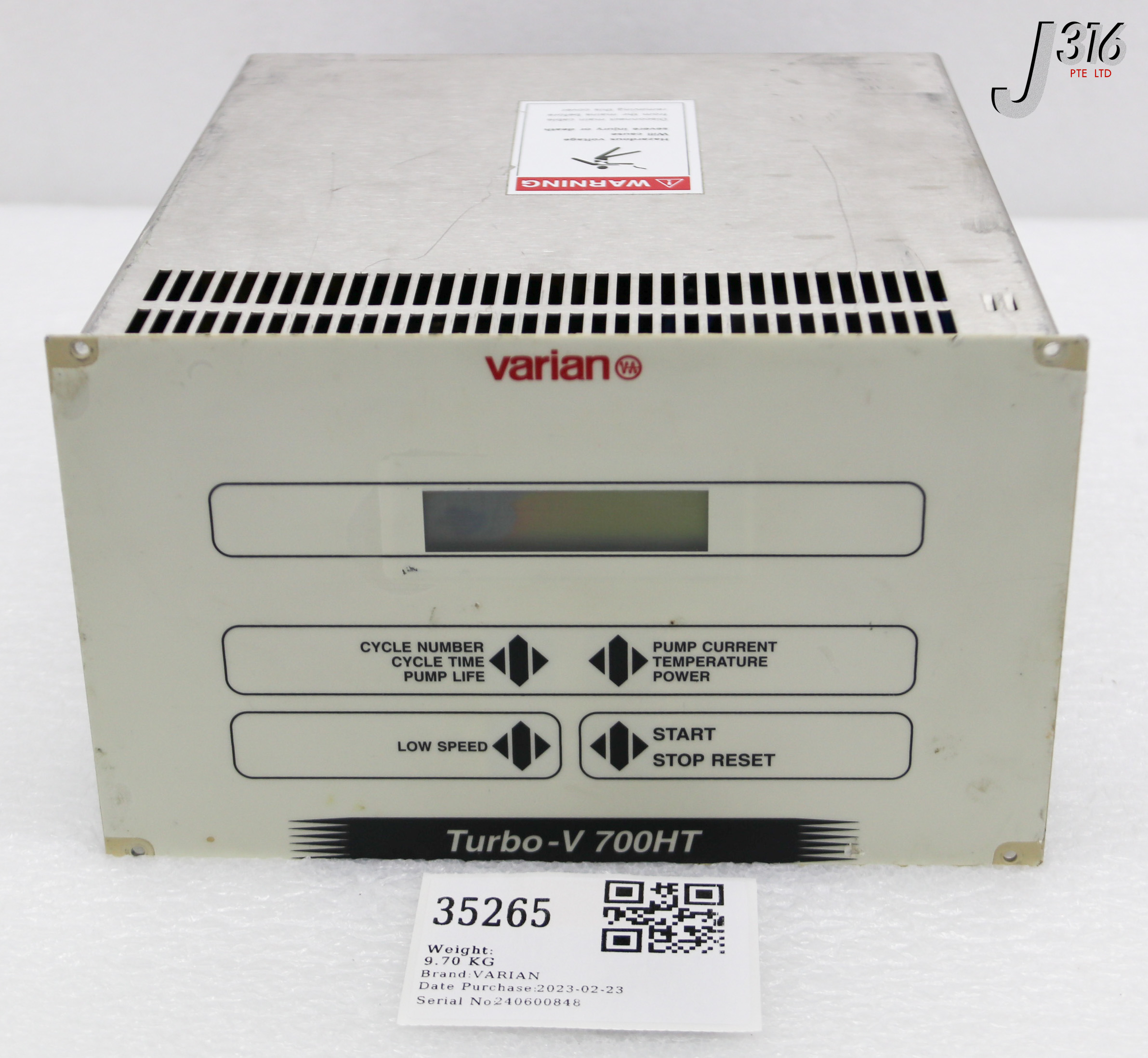 35265 VARIAN TURBO-V 700HT C.U. CONTROLLER (PARTS) 9699545S008 | eBay